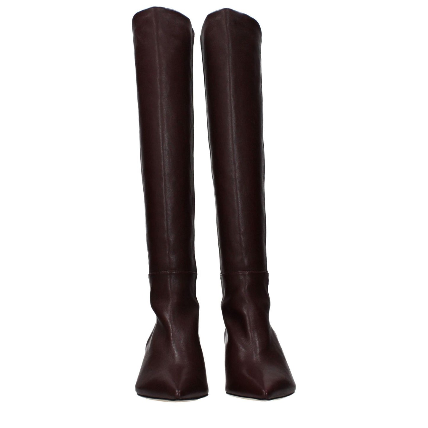 Stuart Weitzman Red Leather High Heel Boots