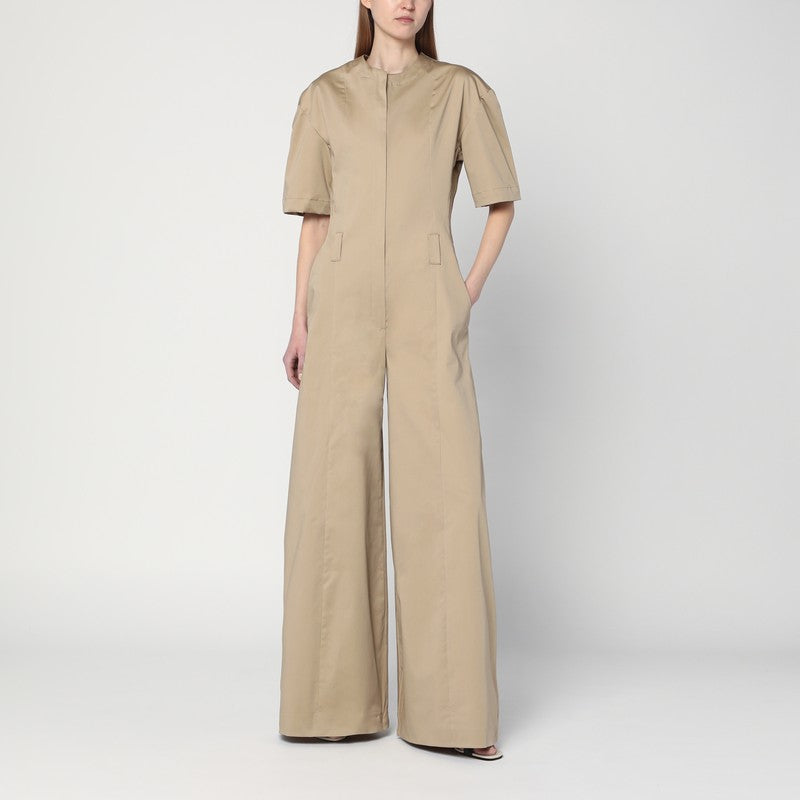 TheLatest Sand coloured palazzo jumpsuit in cotton TLW03109T0194ABTP/Q_LATES-T0170_102