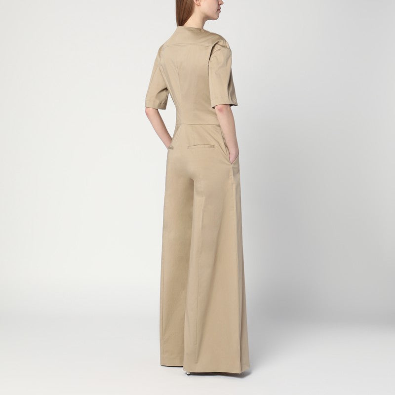 TheLatest Sand coloured palazzo jumpsuit in cotton TLW03109T0194ABTP/Q_LATES-T0170_102