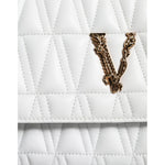 Versace White Mini Nappa Leather Crossbody Shoulder Bag Versace Lavender