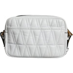 Versace White Quilted Nappa Leather Crossbody Shoulder Bag BAG1609