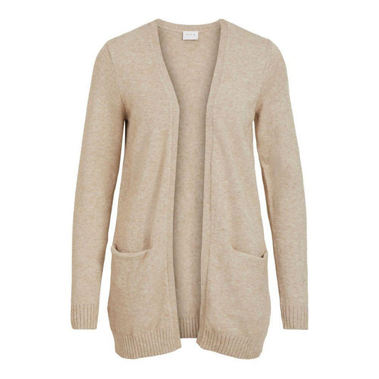 Vila Clothes Beige Viscose Cardigan VI-2492000127-IT38|XS